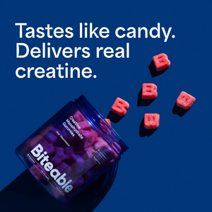 Creatine Monohydrate Gummies  · 5.1g creatine monohydrate per serving · Sugar-free · Vegan · Third-party tested by Eurofins · Build muscle · Better performance & recovery · Supports cellular energy in muscle and brain